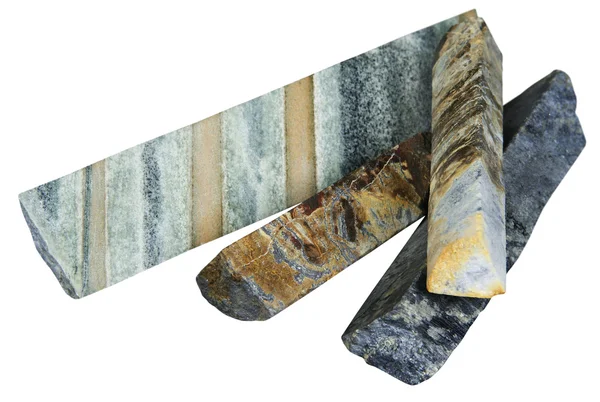 Ore samples in a core — Stock Photo, Image