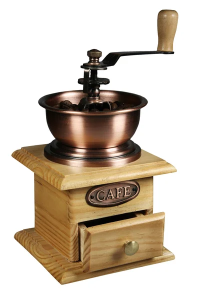 Wooden coffee grinder — Stock Photo, Image