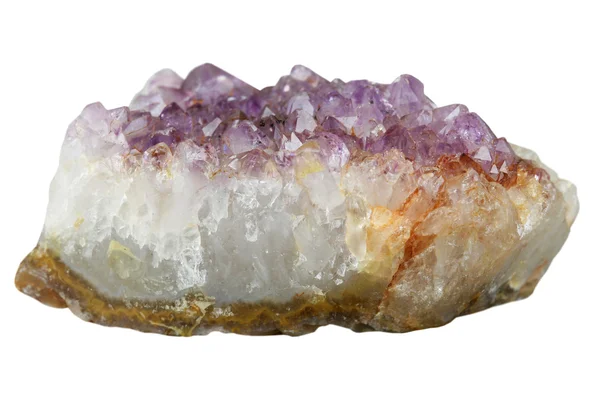 Cristal de uma ametista mineral violeta — Fotografia de Stock