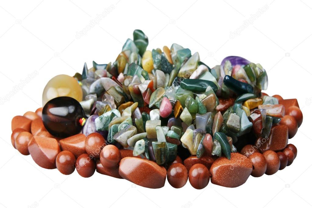 Beads from stones of semi-precious stones
