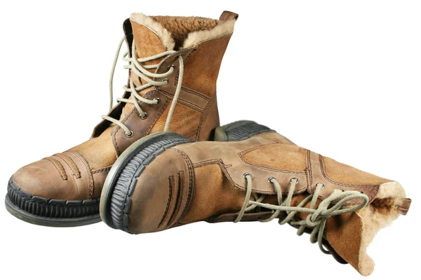Oude suède laarzen — Stockfoto