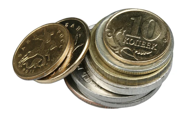 Pile of the Russian coins — Stock Photo, Image