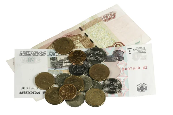 El cambio pequeño - la bagatela y ciento, diez rublos — Foto de Stock