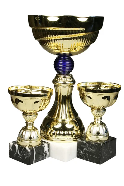 Three cups of the winner — Stock Photo, Image