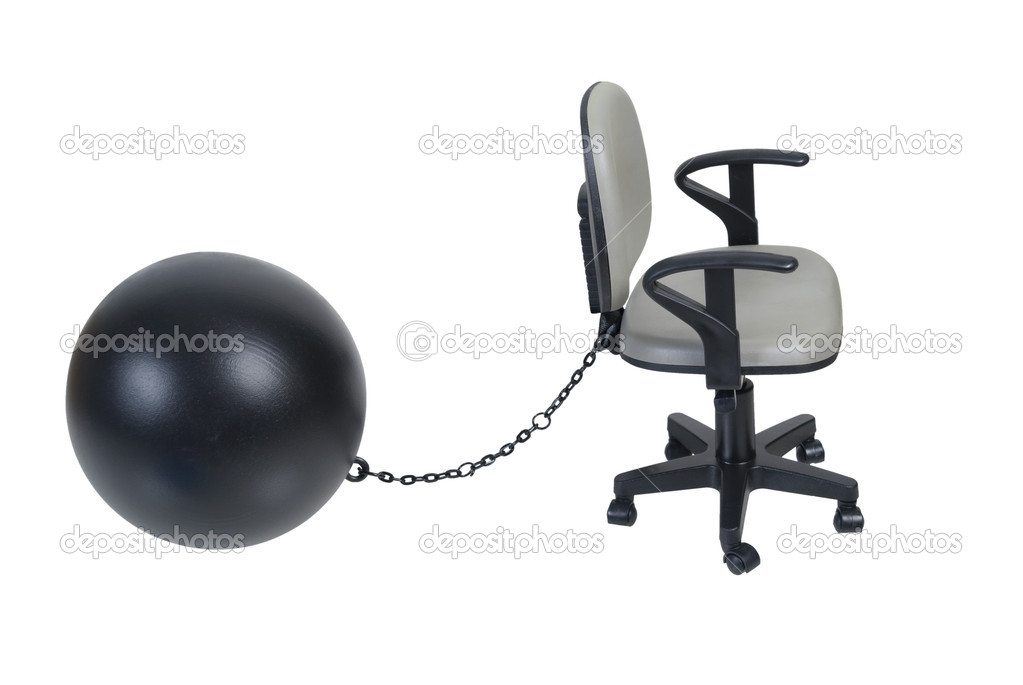 Office Chair with Large Ball and Chain