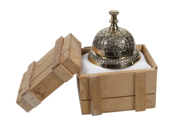 Service Bell in a Shipping Crate — Stock Photo, Image