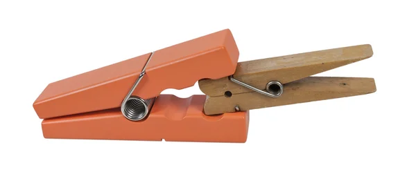 Clothespins upínání menších clothespin — Stock fotografie