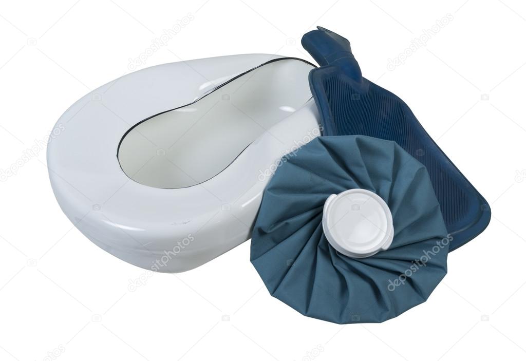 Bed Pan Hot Water Bottle and Ice Pack — Stock Photo © penywise 50438701