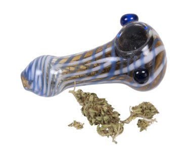 cam boru marihuana yaprağı ile