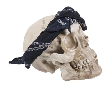 siyah bandana giymek skull