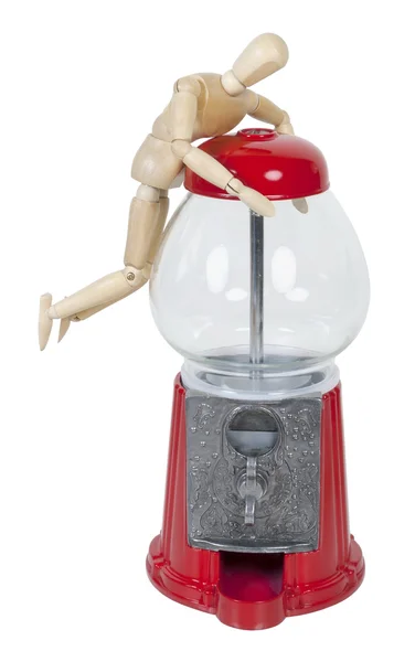 Trying to Open Gumball Machine — Stock Photo, Image