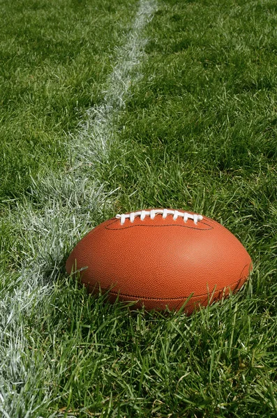 American Football on Natural Grass Turf — Stock Photo, Image