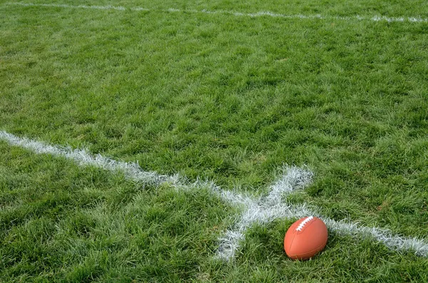 Football americano su erba naturale tappeto erboso — Foto Stock