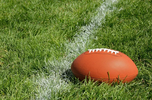 American Football on Natural Grass Field — Stock Photo, Image