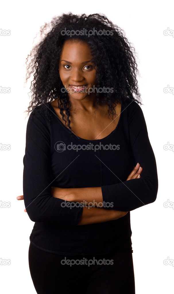 Young woman isolated on a white background