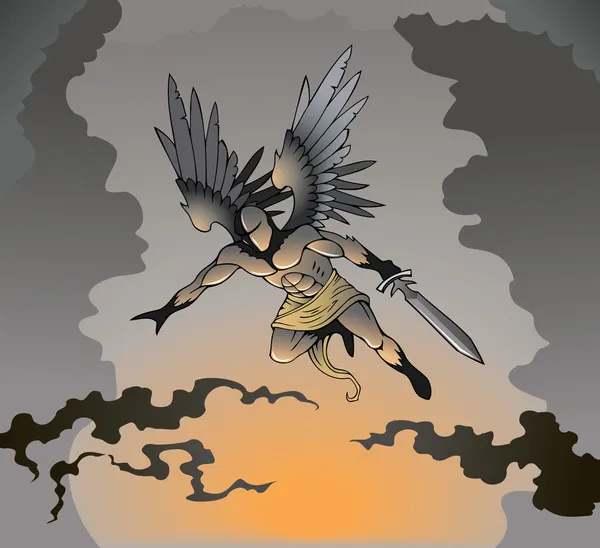 Тёмный ангел — стоковый вектор