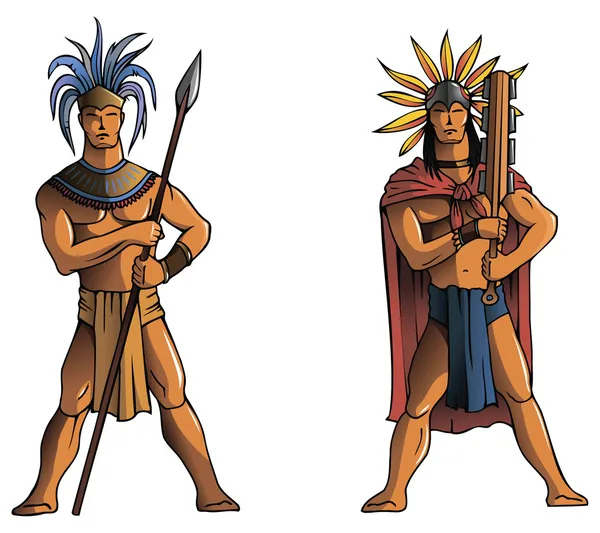 Indios mayas — Vector de stock