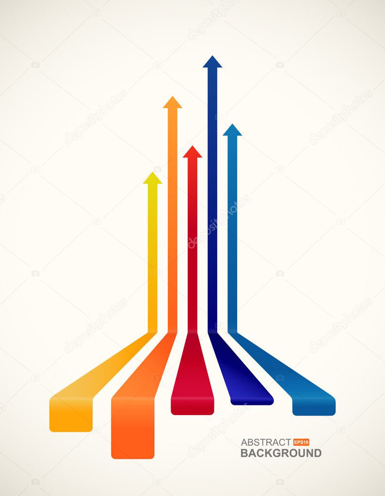 Colored arrows vector