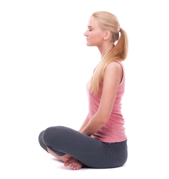 Woman doing yoga — Stock Photo, Image