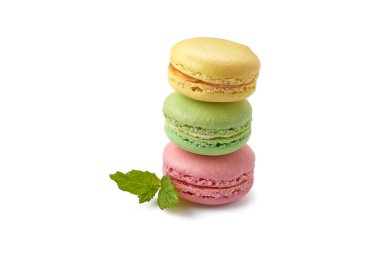 beyaz üzerine macaroons