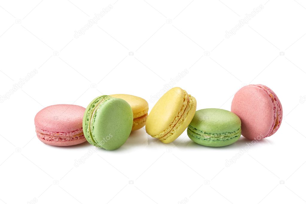 macaroons on white