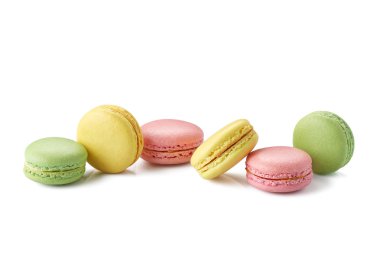 beyaz üzerine macaroons