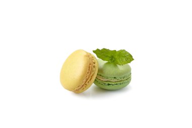 beyaz üzerine macaroons