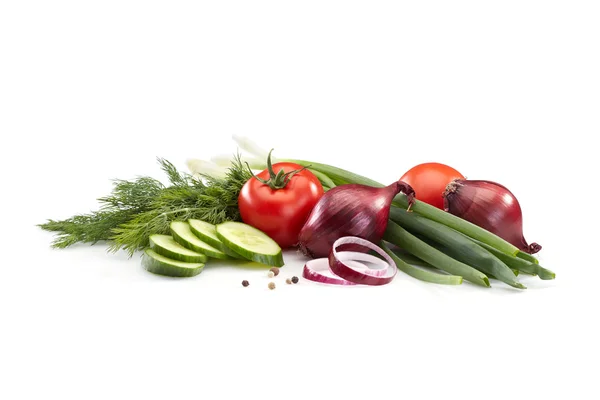 Verduras sobre blanco — Foto de Stock