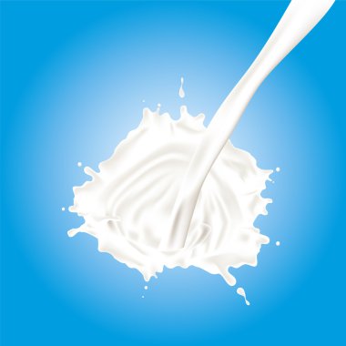 süt fışkırmasını. vektör çizim