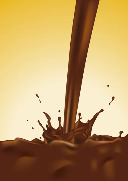 Chocolade splash. vectorillustratie — Stockvector