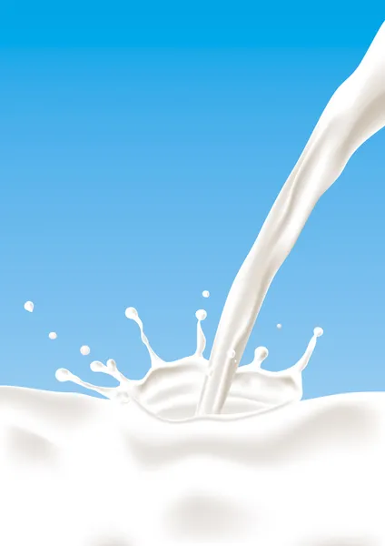 A splash of milk. Vector illustration — Stock Vector