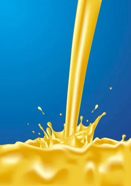 Orange juice splash — Stock Vector