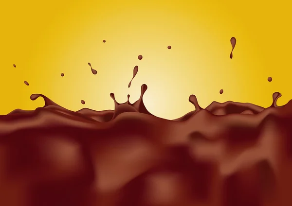 Chocolate salpicado. Ilustração vetorial — Vetor de Stock