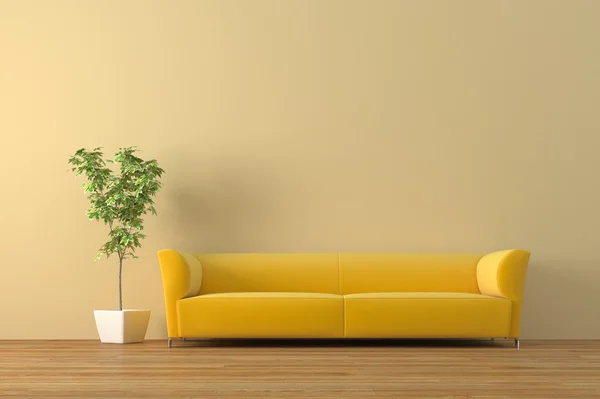 Interior urbano com sofá — Fotografia de Stock