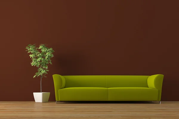 Urbanes Interieur mit Sofa — Stockfoto