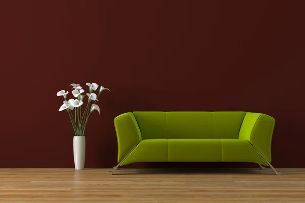 Urban interior with sofa — Stock Photo, Image