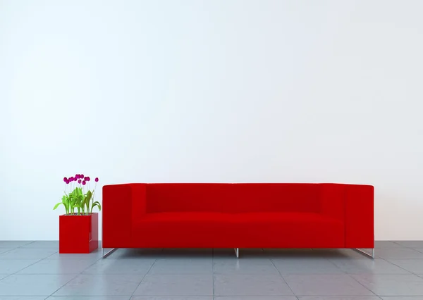 Stedelijke interieur met sofa — Stockfoto