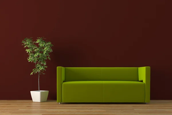 Stedelijke interieur met sofa — Stockfoto