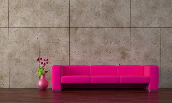 Interior perkotaan dengan sofa — Stok Foto
