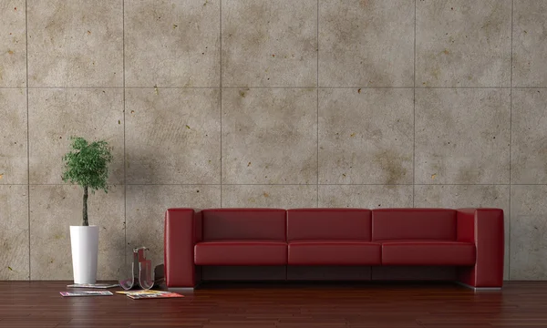 Stedelijke interieur met sofa — Stockfoto