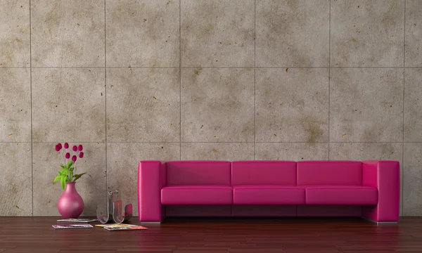 Urban interior with sofa — Stock Photo, Image