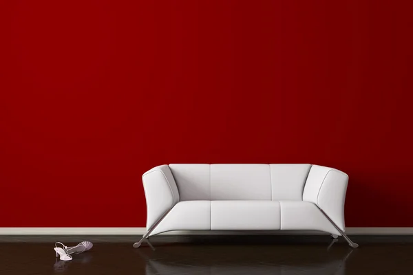 Interior urbano com sofá — Fotografia de Stock