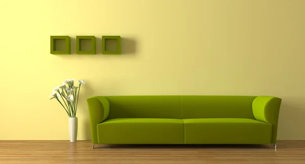 Urban interior with sofa — Stock Photo, Image