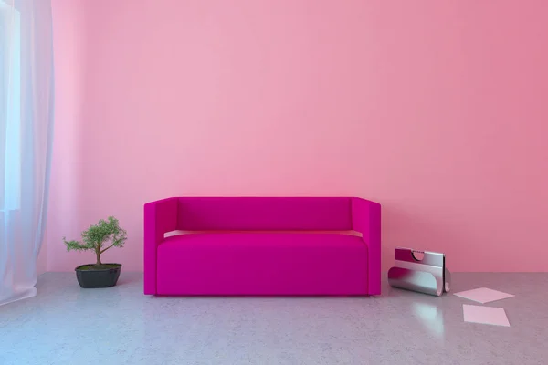 Interior urbano con sofá — Foto de Stock