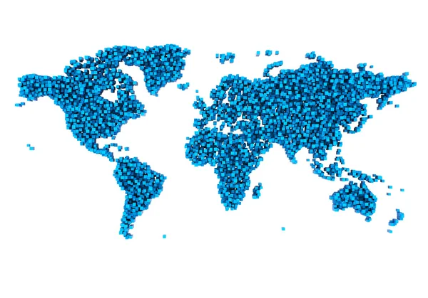 3d 世界地图 — 图库照片