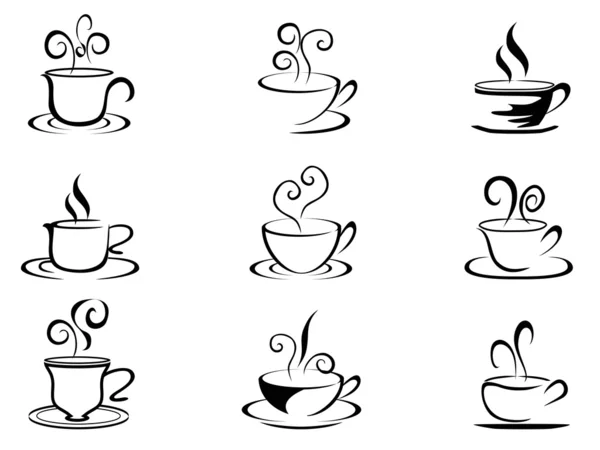 Coffee cup shapes — Stock Vector