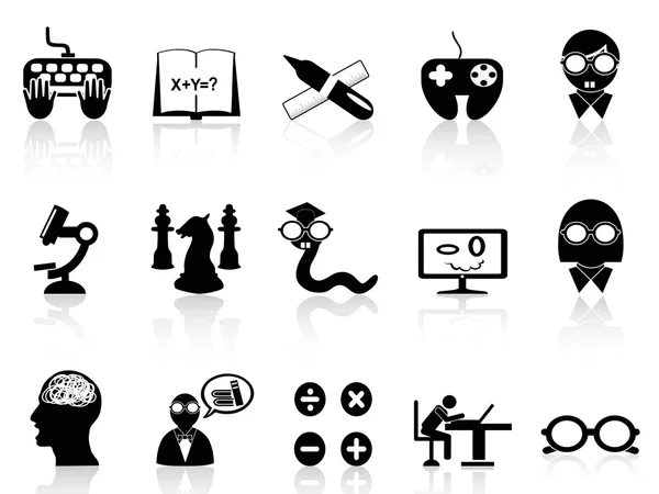 Nerds icono conjunto — Vector de stock