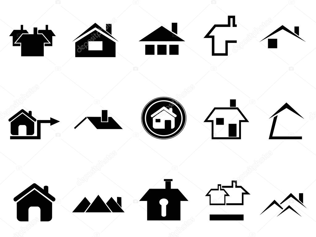 The design of house symbol on white background