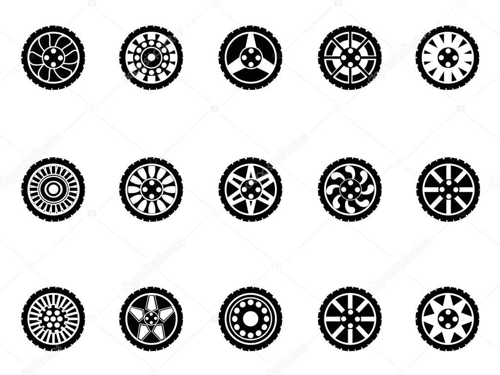 Tire icons set