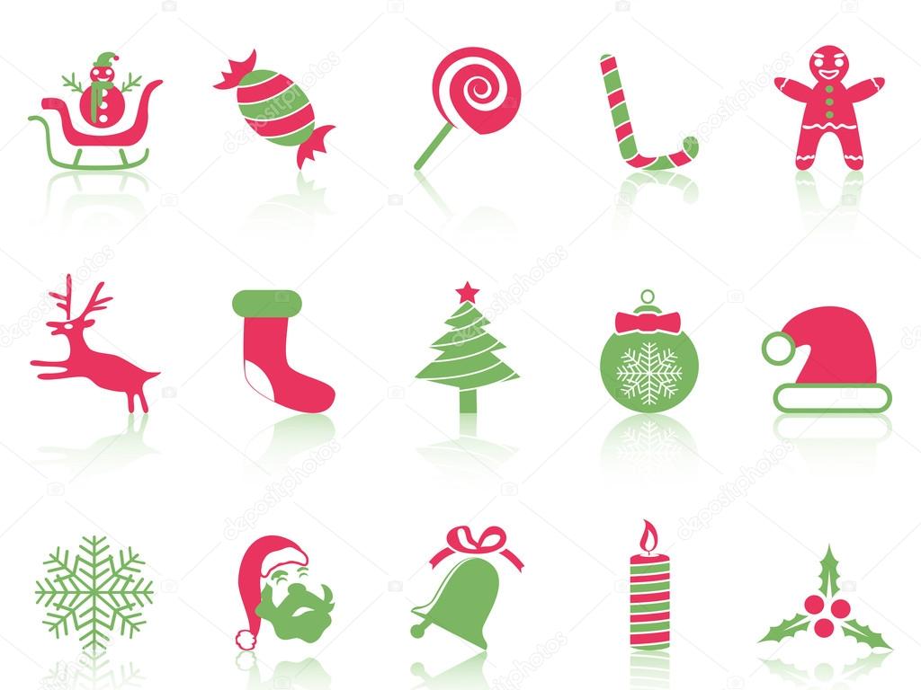 Simple Christmas icons set